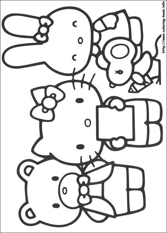 35+ Relaxing Hello Kitty Characters Coloring Pages Realistic