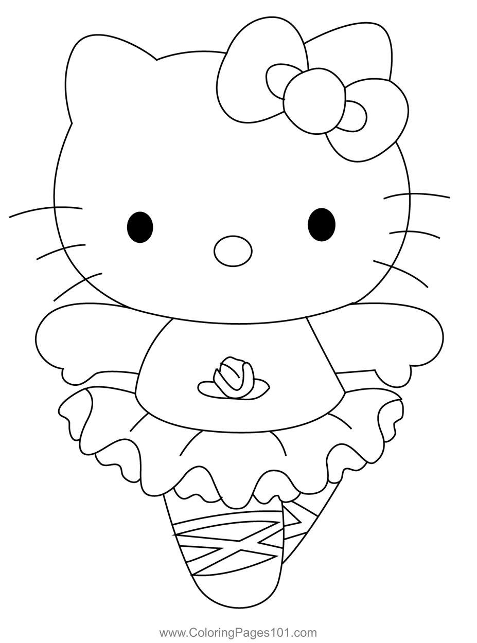 90+ Cheerful Hello Kitty and Kuromi Coloring Pages Printable