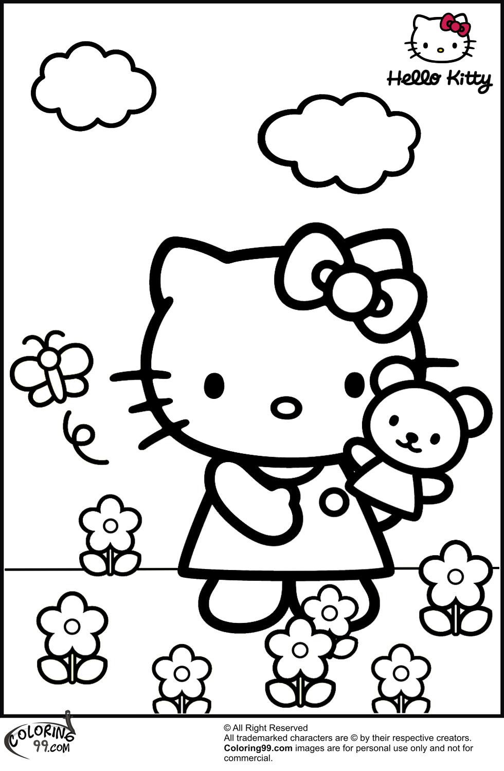 45+ Educational Hello Kitty Bed Coloring Pages Simple