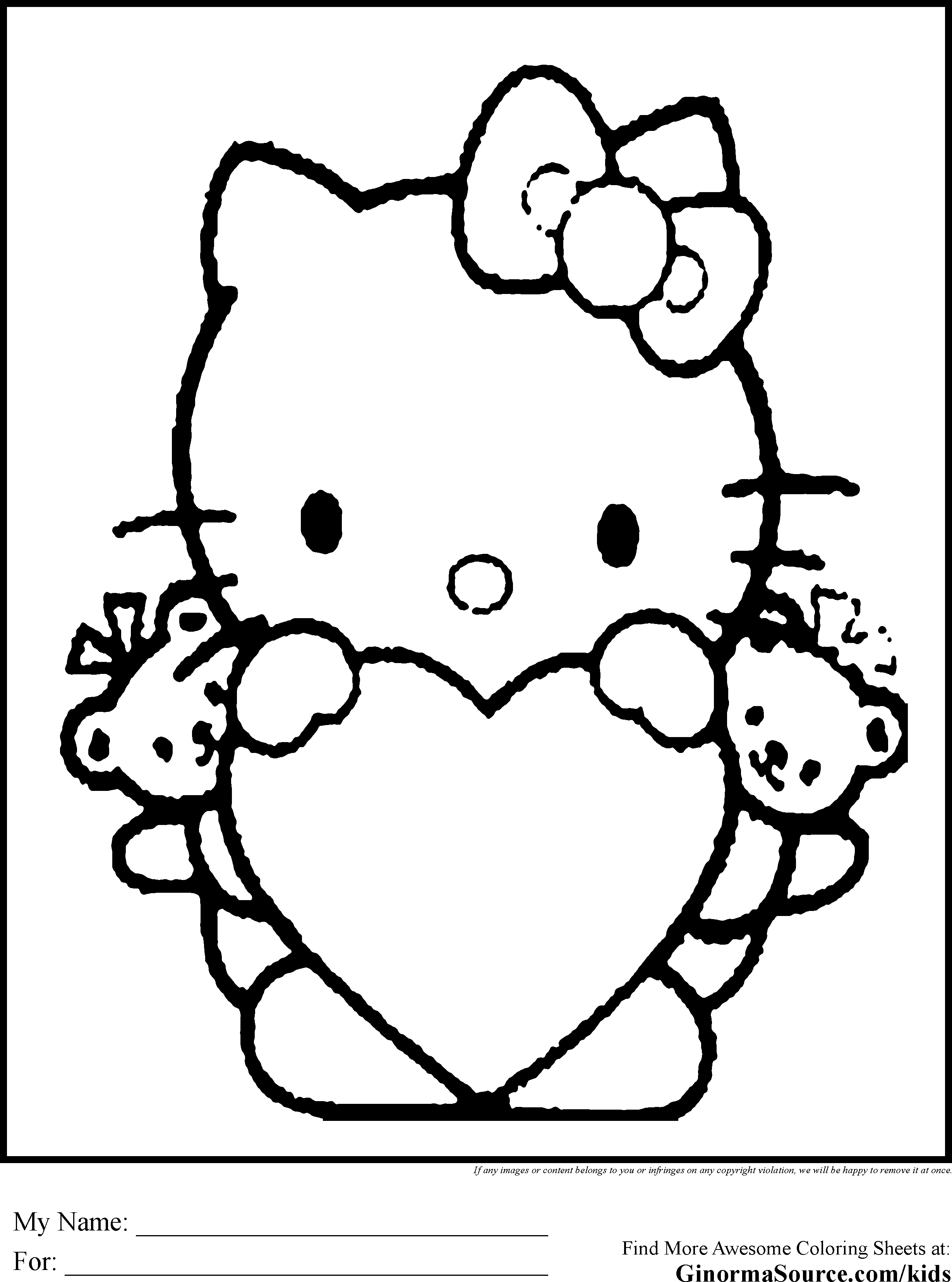 121+ Unique Hello Kitty and Kuromi Coloring Pages Printable