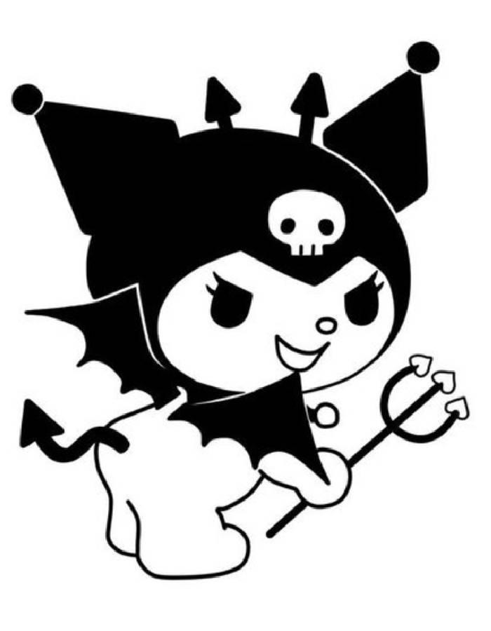 31+ Cute Kuromi Drawing Coloring Pages Easy