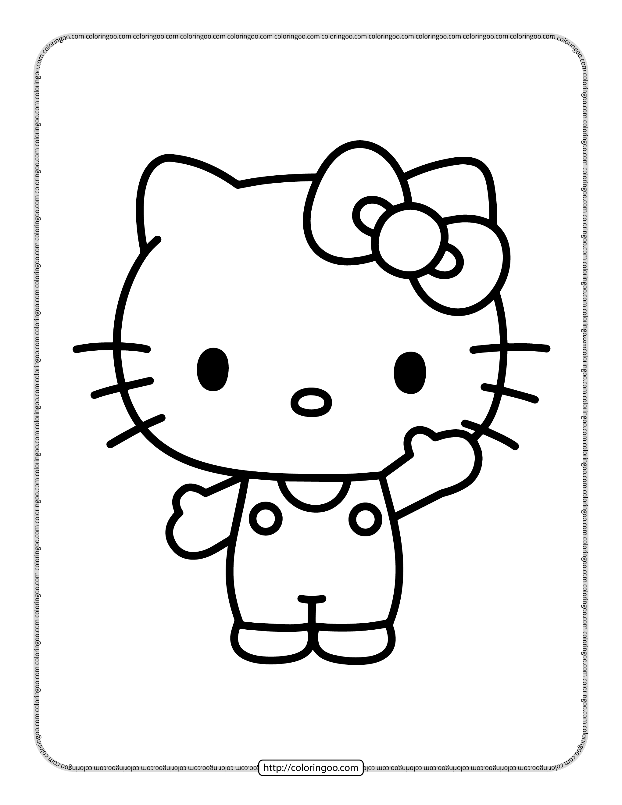 30+ Simple Hello Kitty Characters Coloring Pages for Kids and Adult