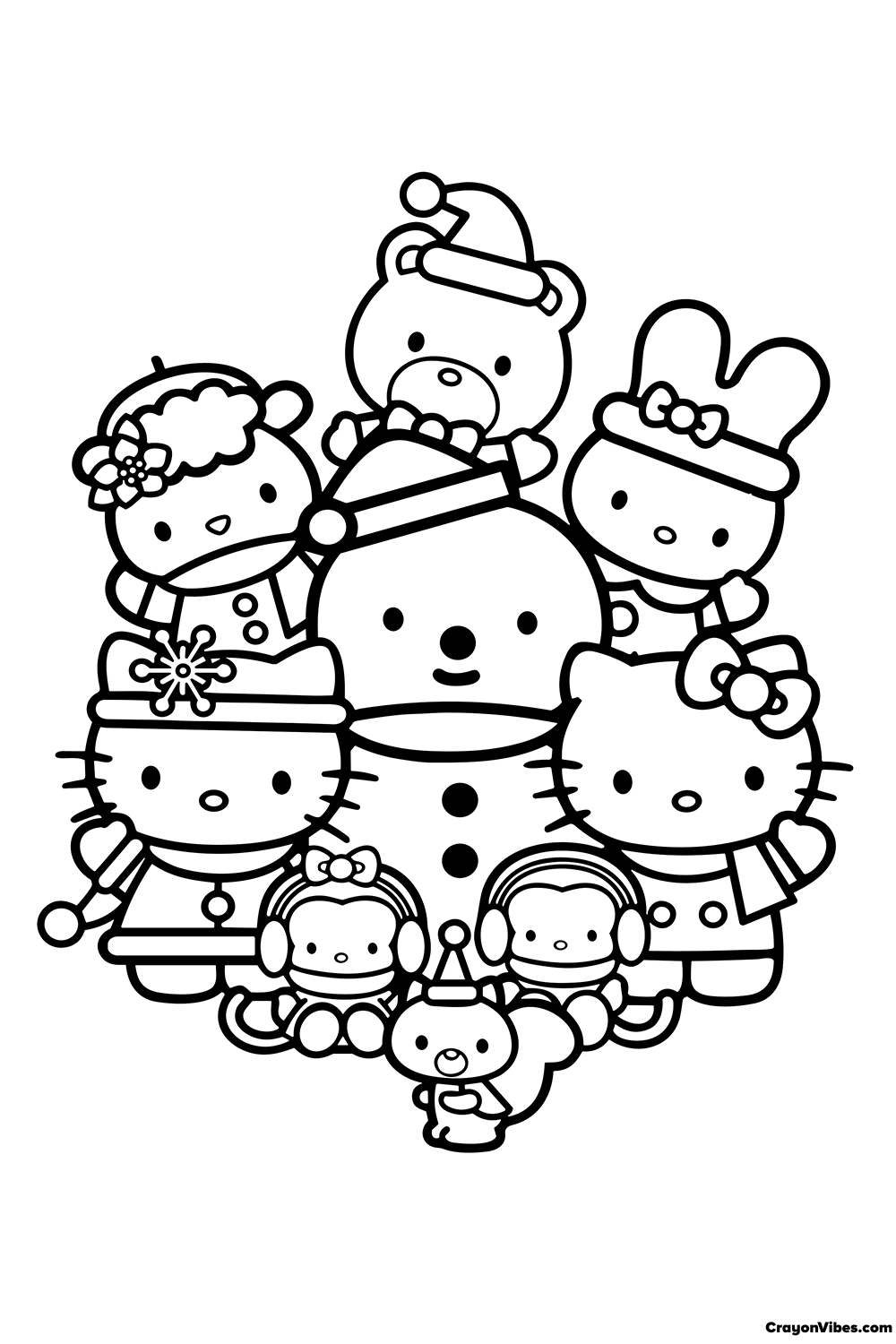 49+ Amazing Sanrio Characters Coloring Pages Free Simple