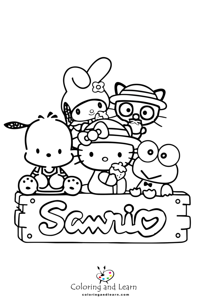 48+ Ultimate Sanrio Characters Coloring Pages Free Archives