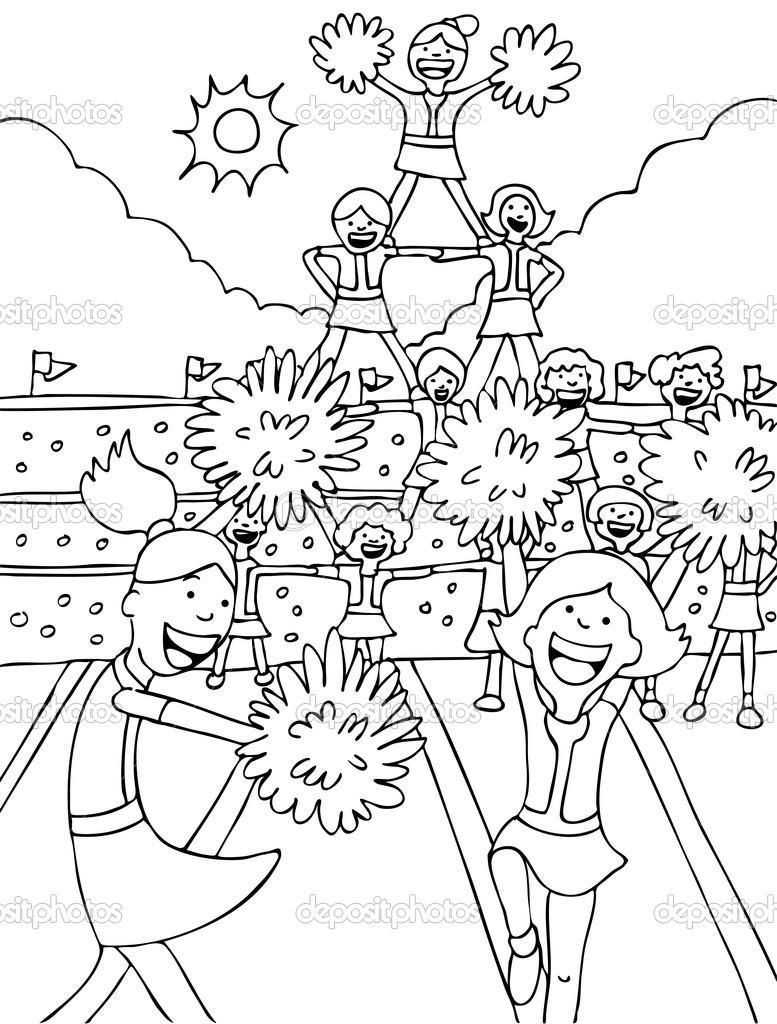 10 Hello Kitty Coloring Pages Cheerleader 7