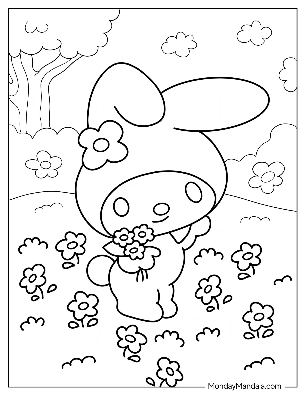 10 Hello Kitty Coloring Pages My Melody 4