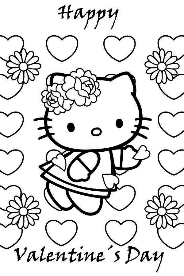 46+ Printable Hello Kitty Coloring Pages Valentines Free Printable