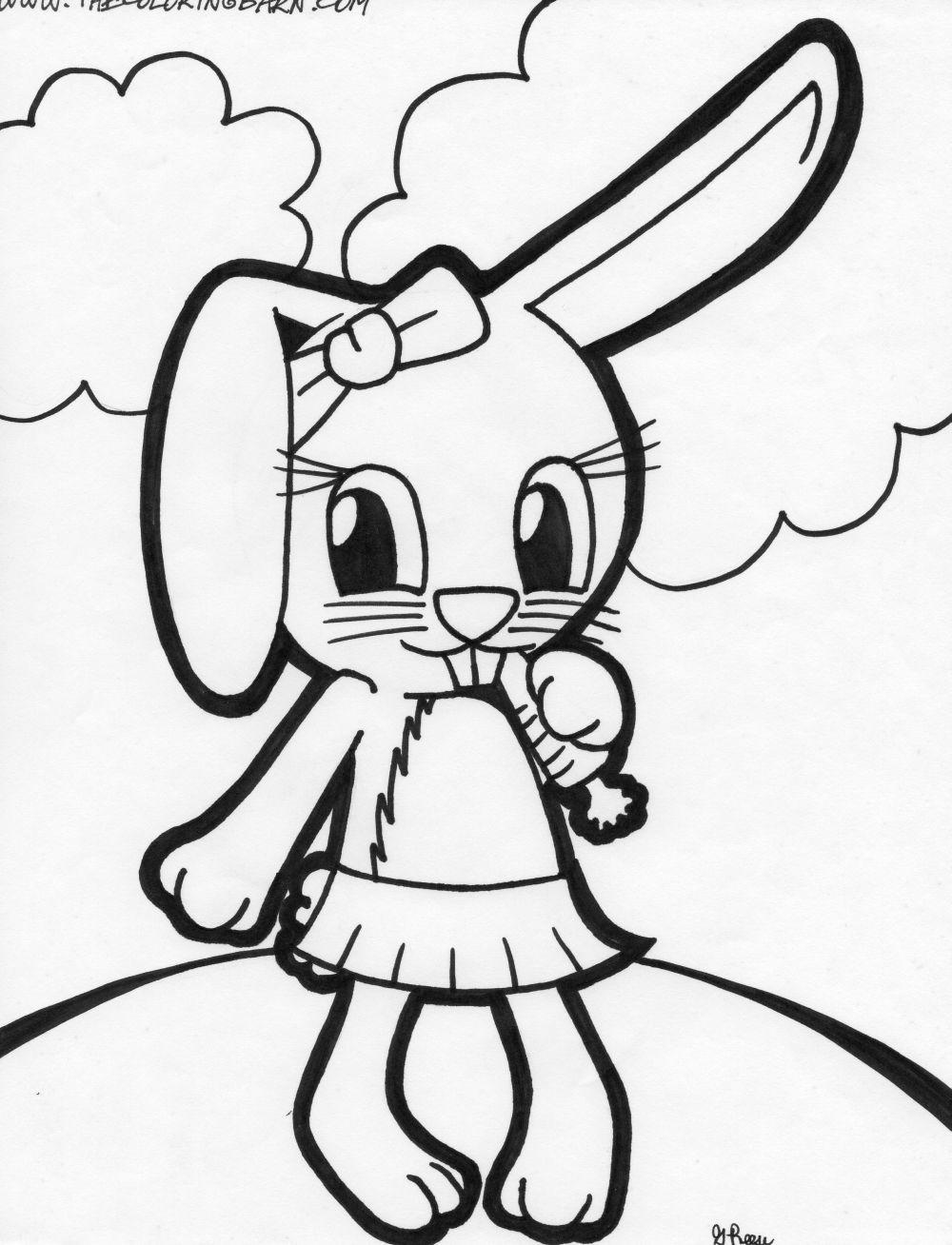 45+ Printable Bunny Coloring Pages Colored