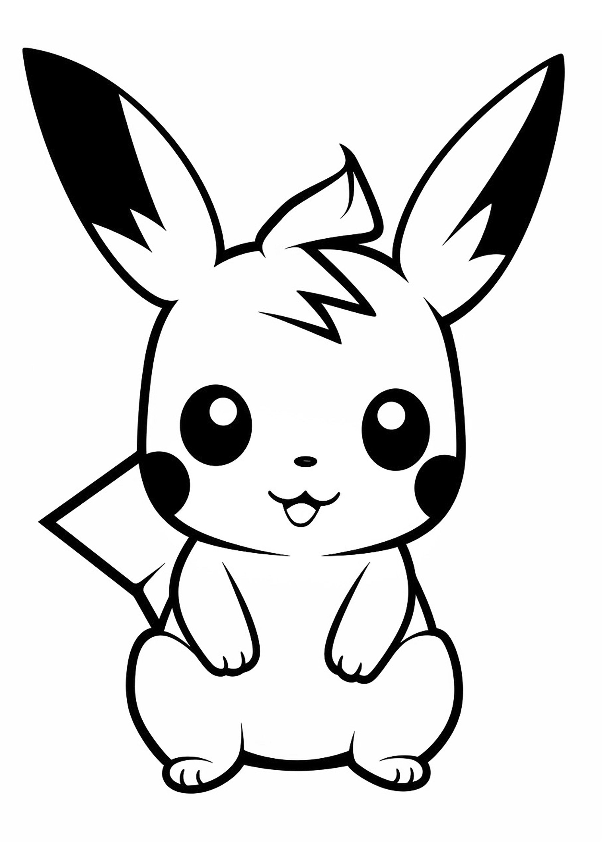 Cute Baby Pikachu Coloring Pages Printables