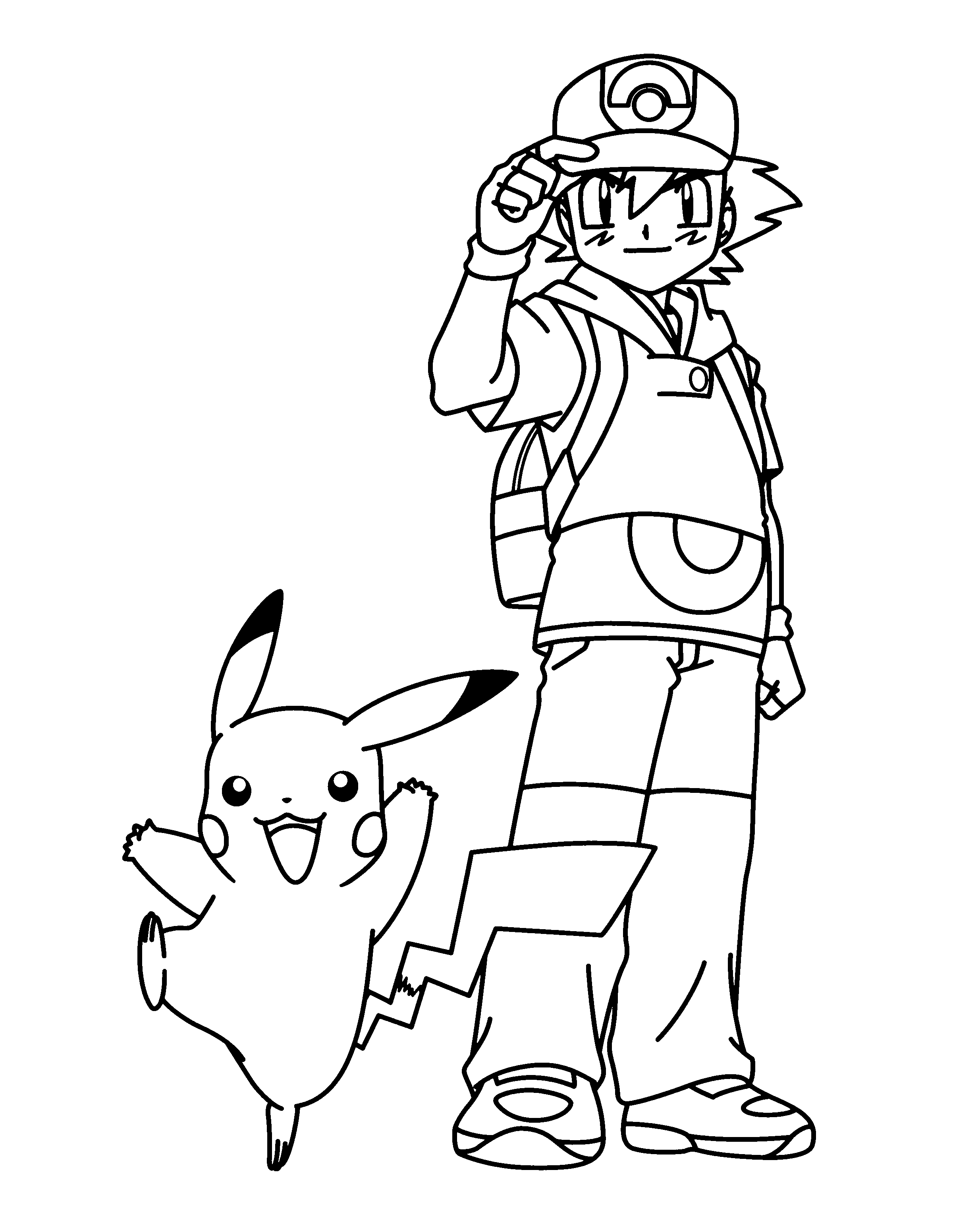 Pikachu and Friends Coloring Pages