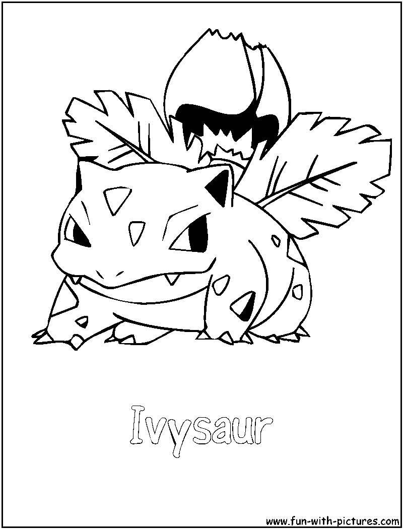 Pokemon Coloring Pages Ivysaur