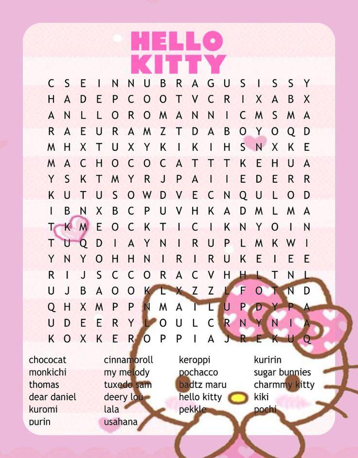 40+ Unique Hello Kitty Word Search Line Art