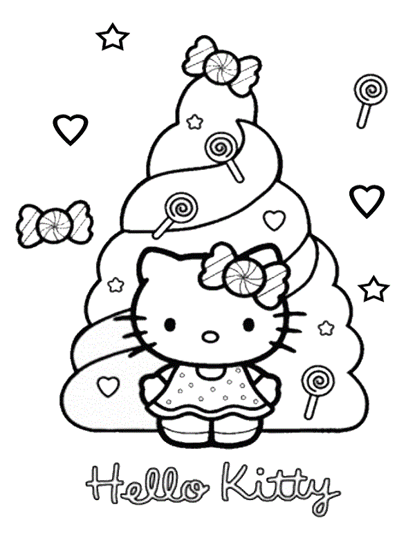 10 Sweet Hello Kitty Ice Cream Coloring Pages for a Summer Treat