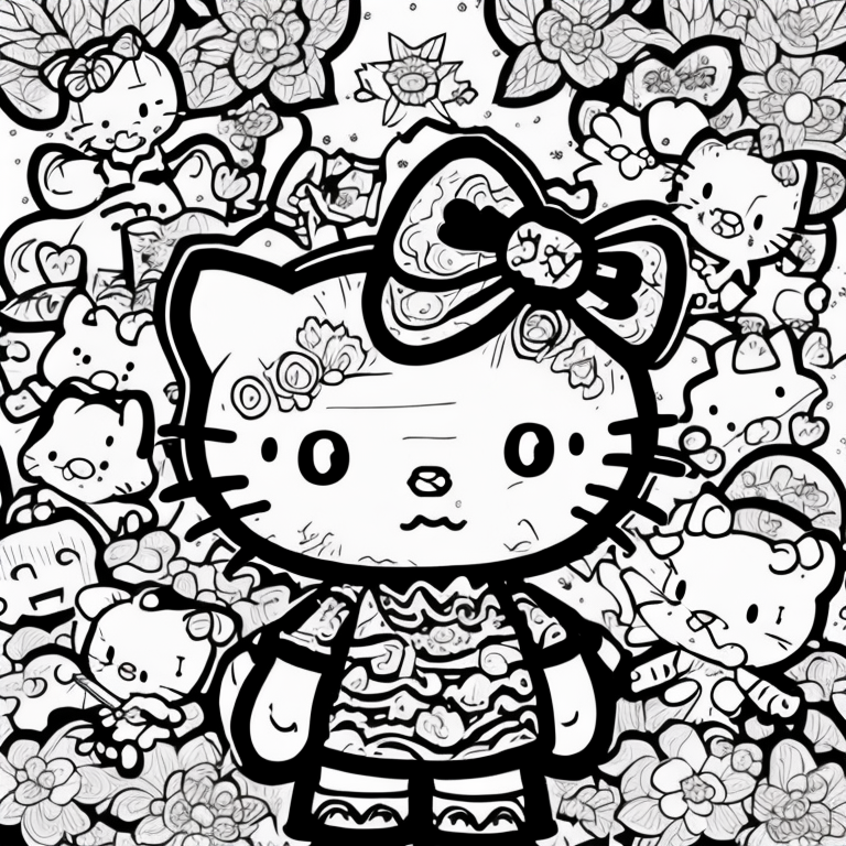 10 Stylish Hello Kitty Coquette Coloring Pages for Trendsetters