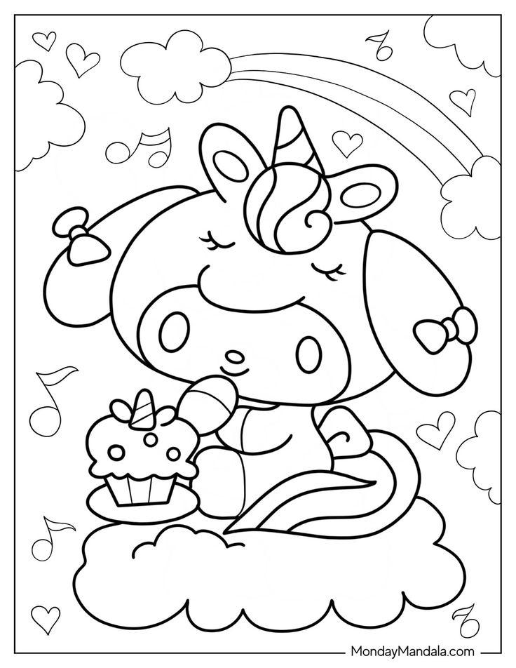 38+ Best of Cute My Melody Coloring Pages for Kids