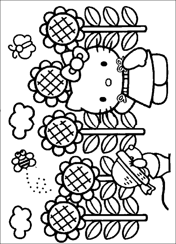 10 Vibrant Hello Kitty Coloring Pages to Usher in a Colorful Spring