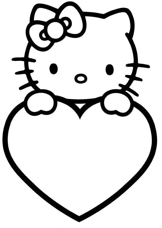 30+ Printable Hello Kitty Coloring Pages Valentines for Kids