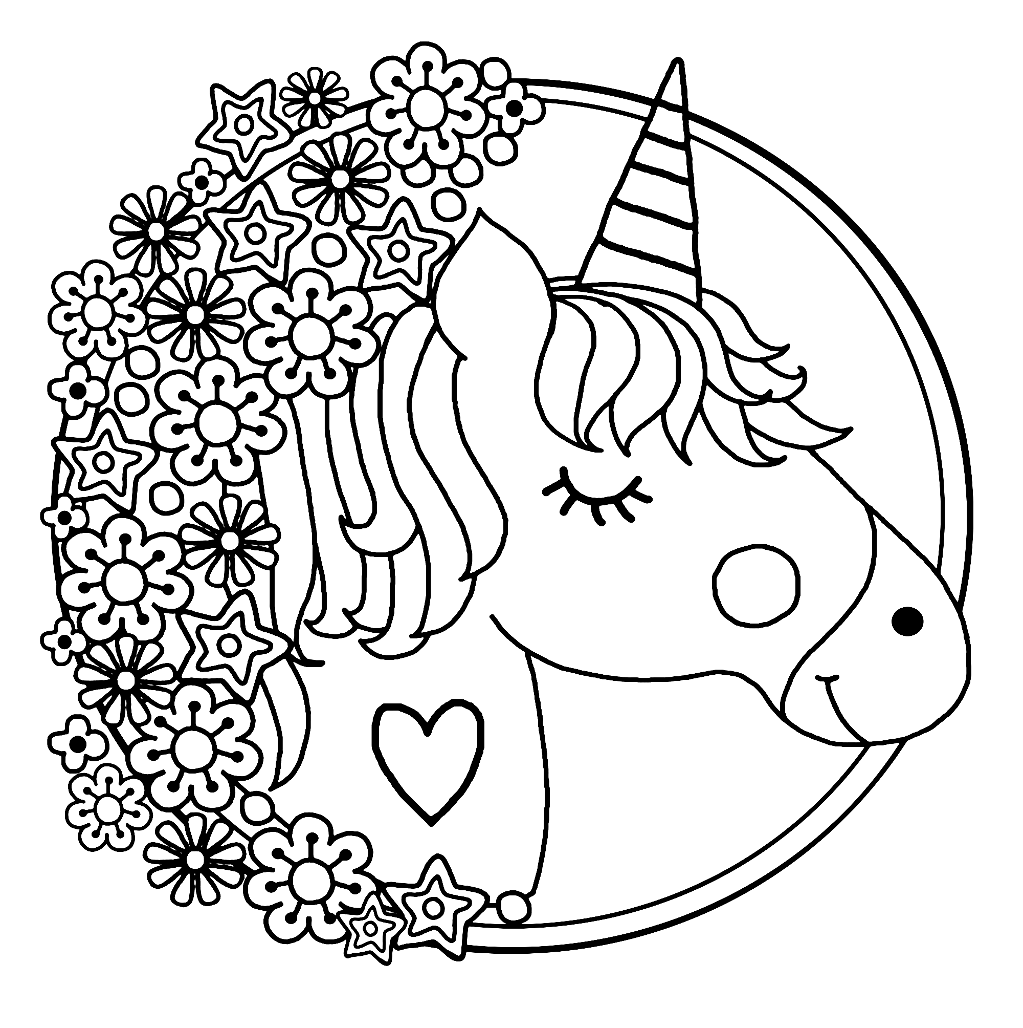 45+ Free Unicorn Coloring Pages for Kids