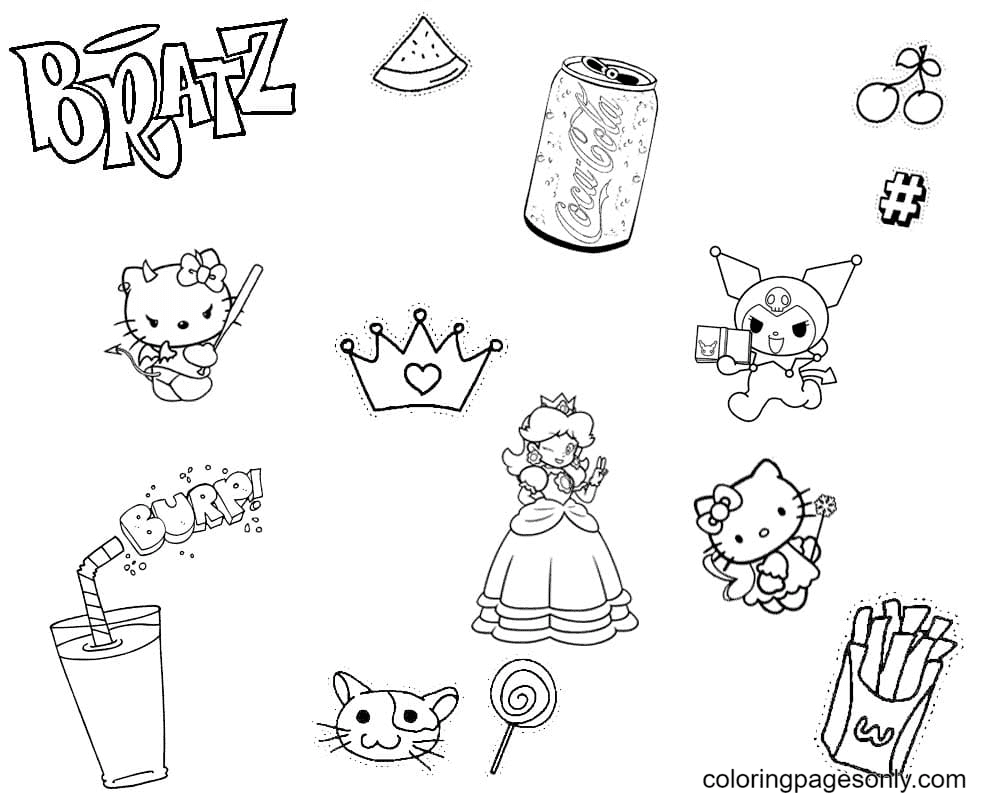 10 Stylish Hello Kitty Aesthetic Coloring Pages to Print