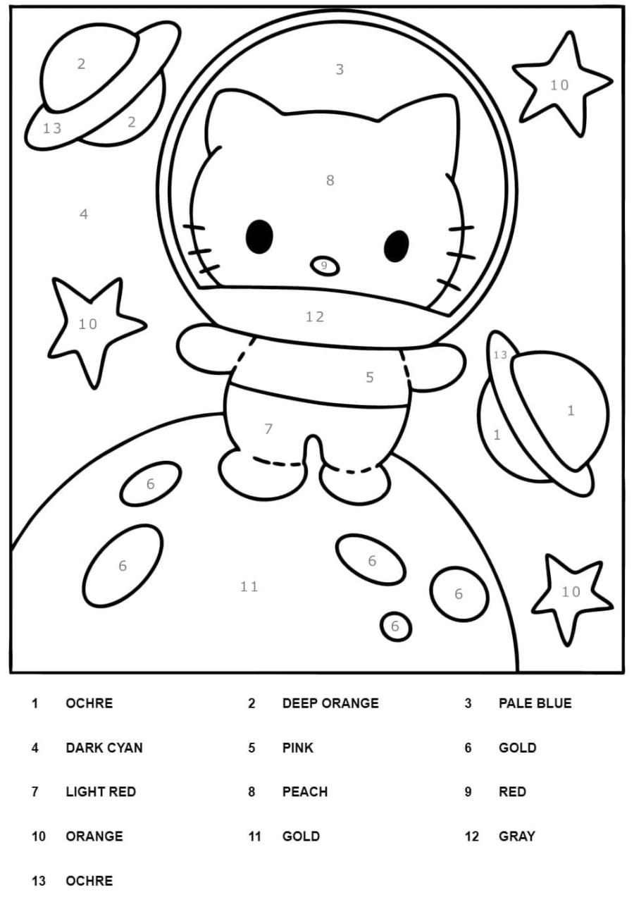 10 Creative Hello Kitty Space Coloring Pages for Sci-Fi Fans