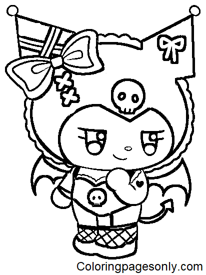 40+ Printable Kuromi in Love Coloring Pages PDF Printable