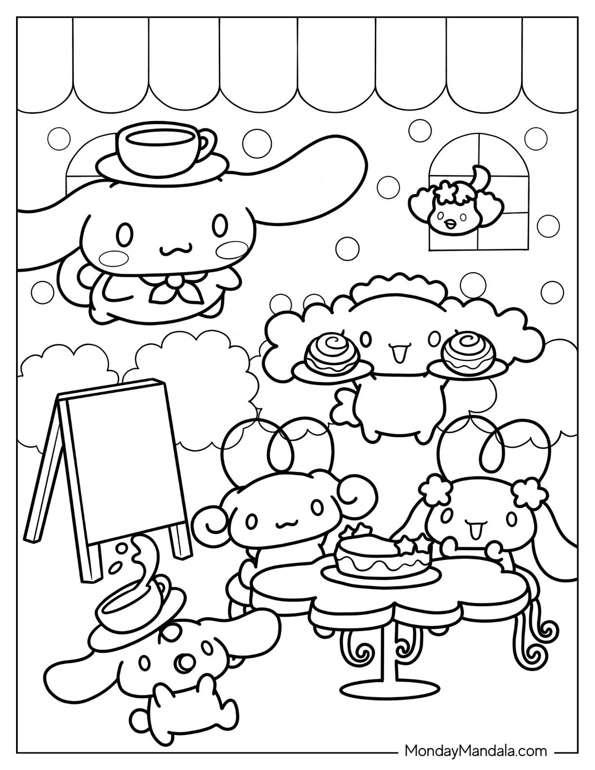 30+ Printable Sanrio Coloring Sheets for Adult