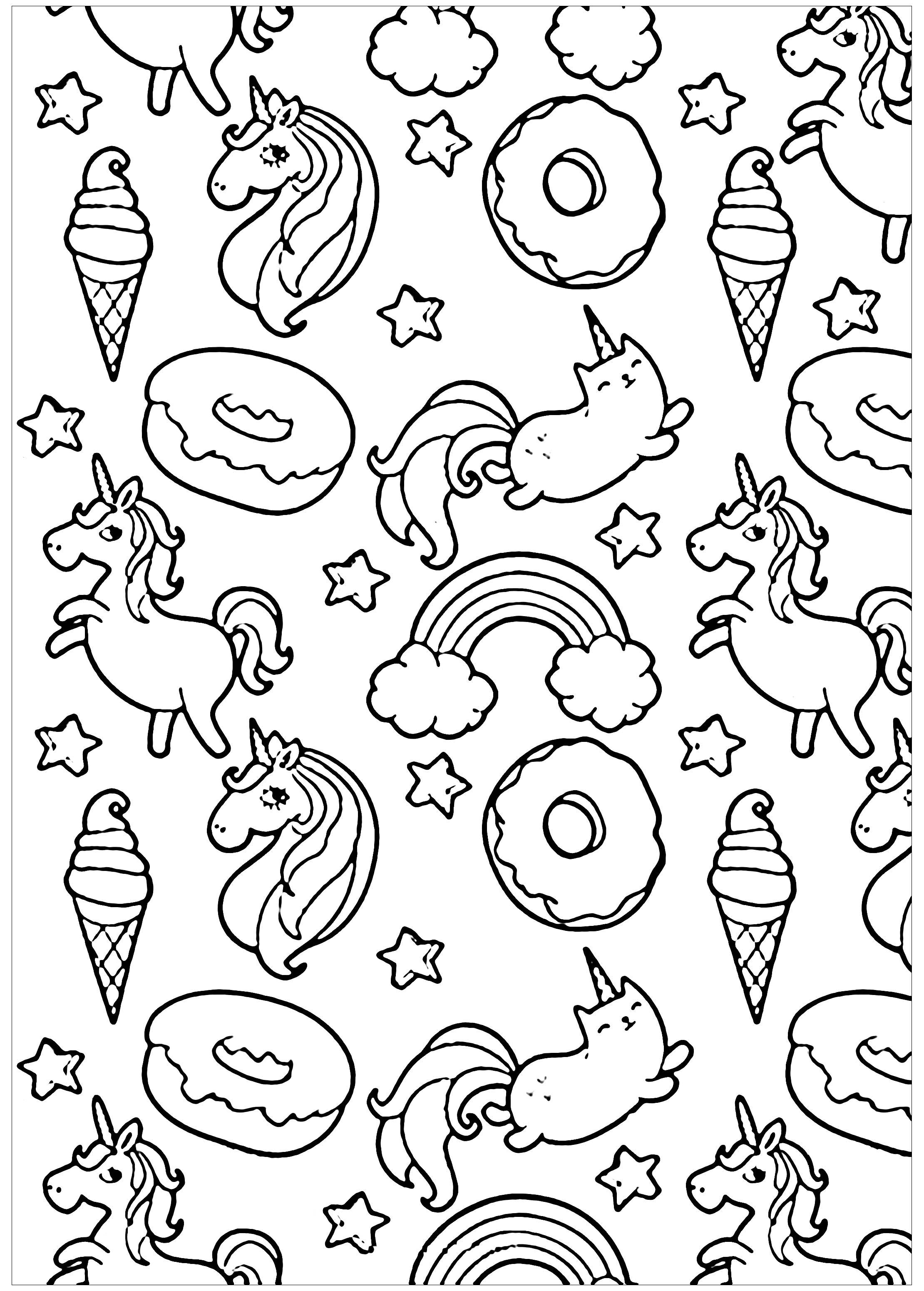 48+ Download Kawaii Coloring for Adult