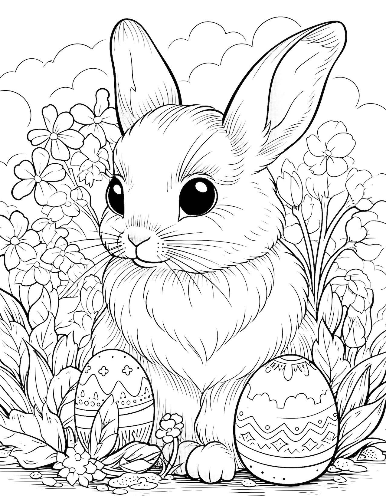 47+ Unique Bunny Coloring Pages Free Printable