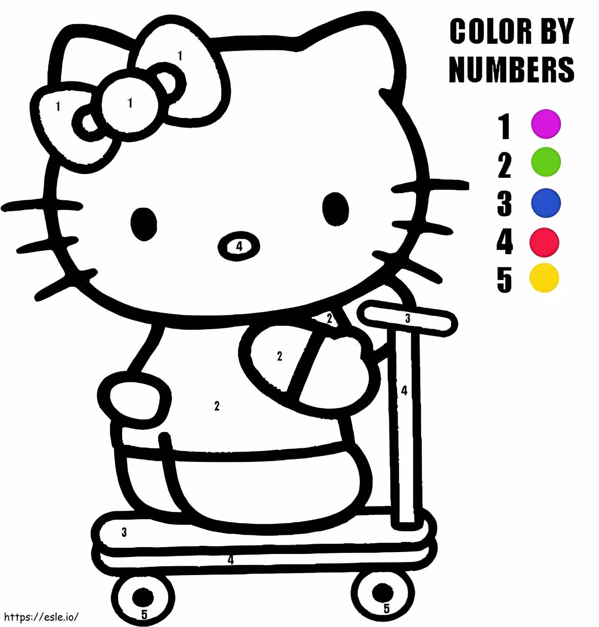 10 Fun Hello Kitty Color By Number Pages for Creative Fun