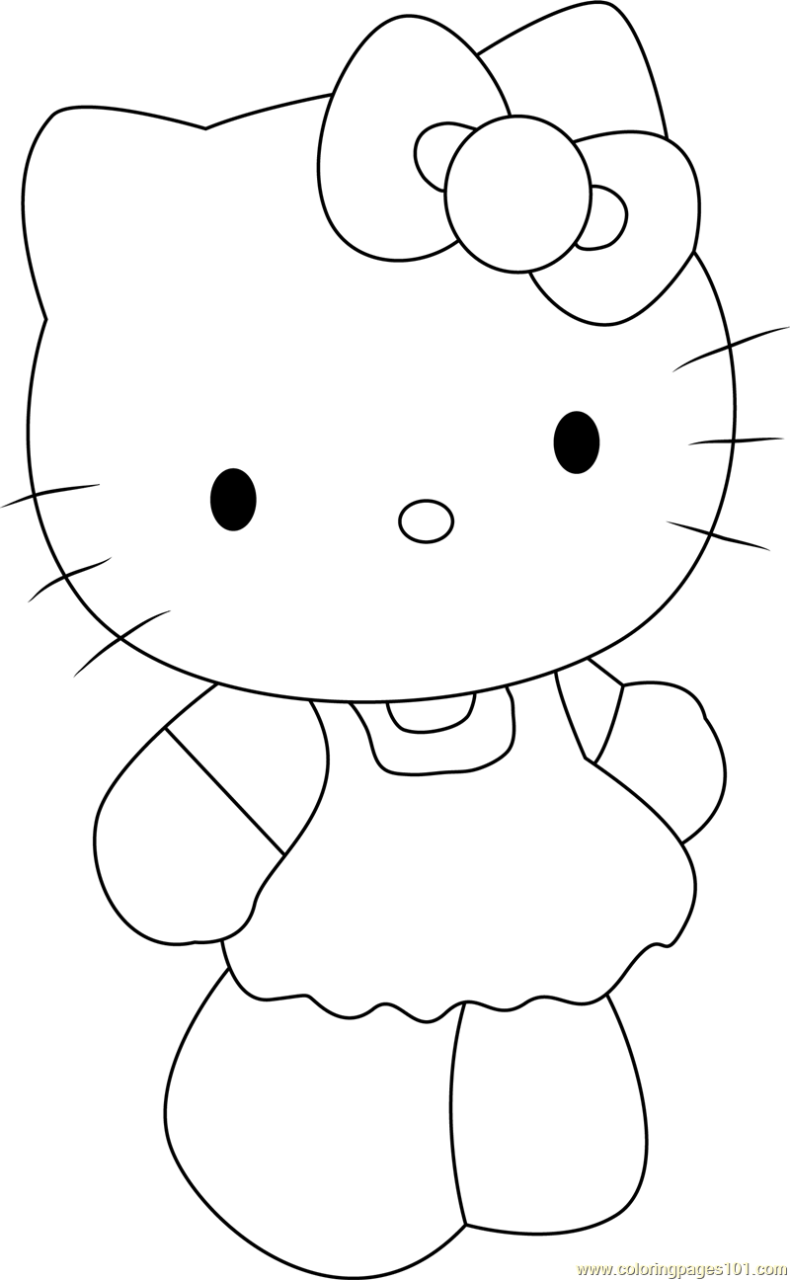 10 Adorable Hello Kitty Cat Coloring Pages to Print