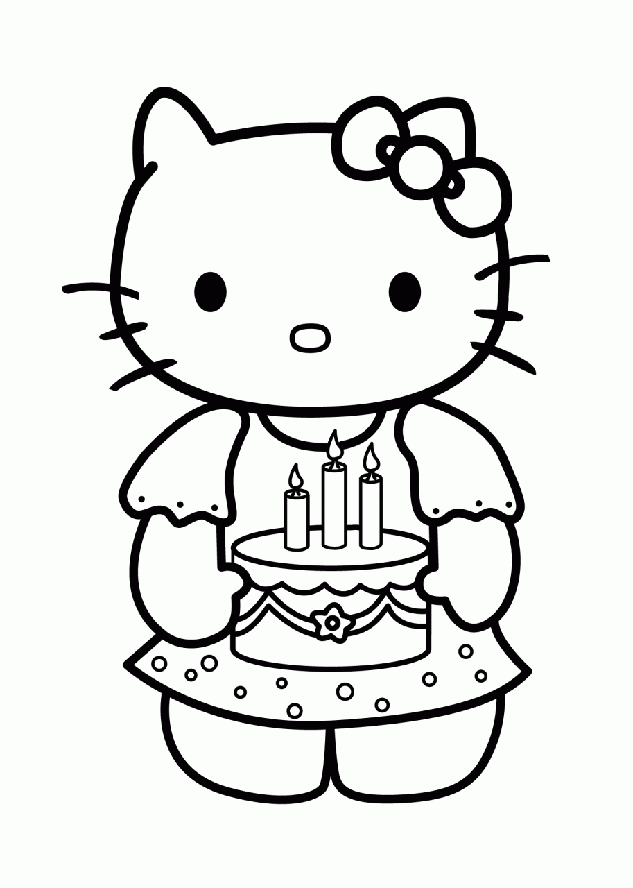 10 Birthday-Themed Hello Kitty Coloring Pages for Kids: A Purrfect Way to Celebrate!