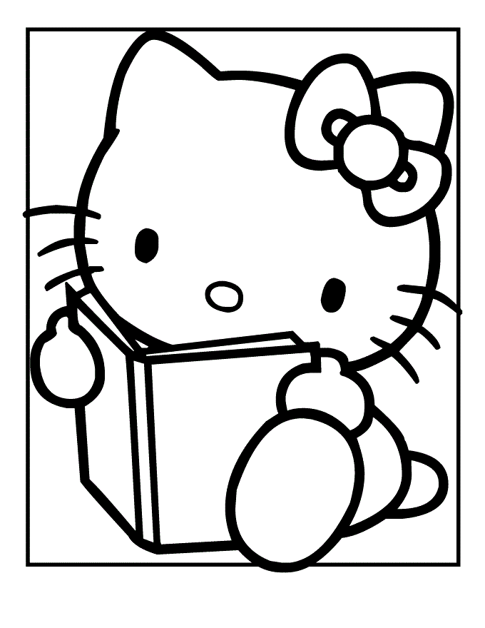 38+ Best of Hello Kitty Coloring Pages Horizontal Book Pages