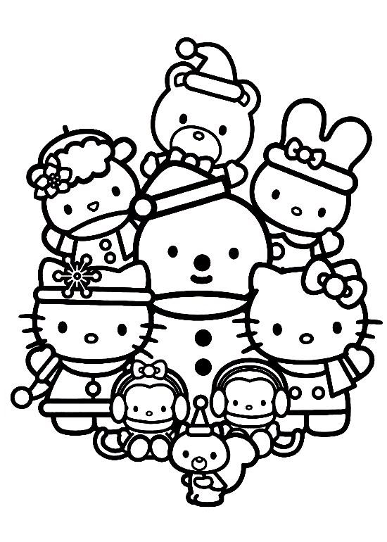 35+ Free Hello Kitty and Friends Coloring Pages Line Art