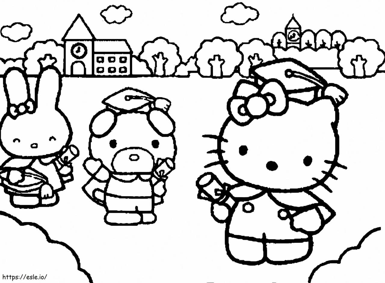 10 Unique Hello Kitty Graduation Coloring Pages to Celebrate