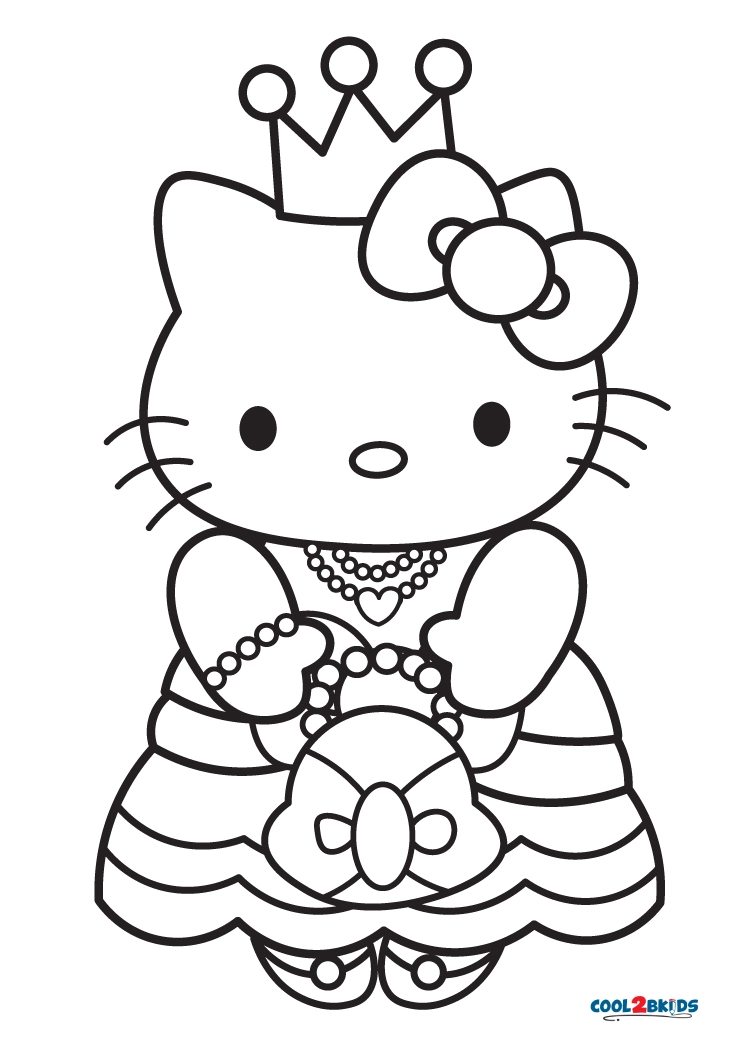 44+ Free Hello Kitty Coloring Pages Baking Colored