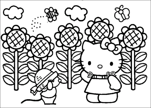 10 Fun Hello Kitty Fall Coloring Pages for Autumn