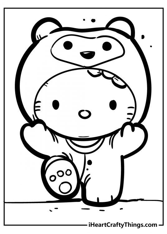 42+ Free Bold Easy Coloring Pages Hello Kitty Colored