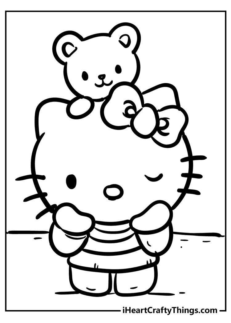 42+ Top Hello Kitty Coloring Pages Horizontal Free Printable