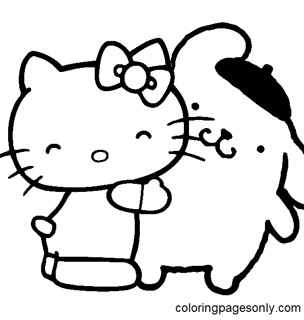 10 Sweet Hello Kitty and Pompompurin Coloring Pages for a Delightful Coloring Adventure