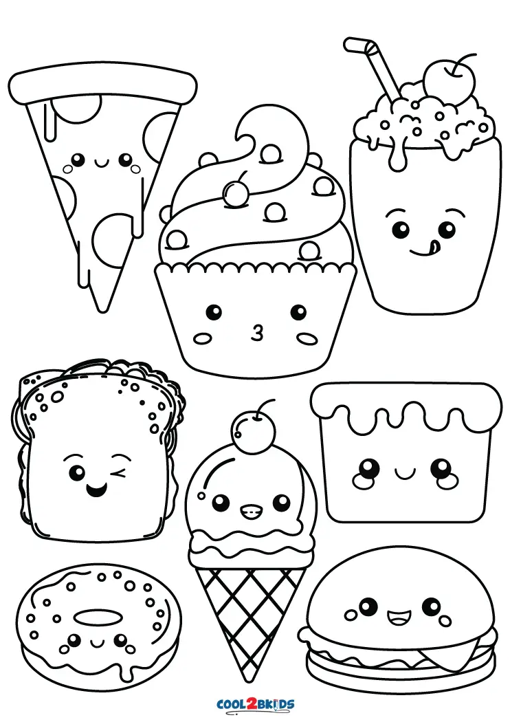 44+ Printable Kawaii Coloring Sheets Printables