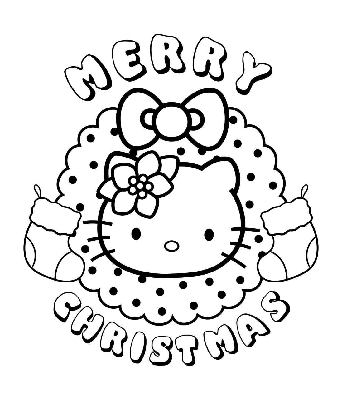 10 Festive Hello Kitty Xmas Coloring Pages for the Holidays