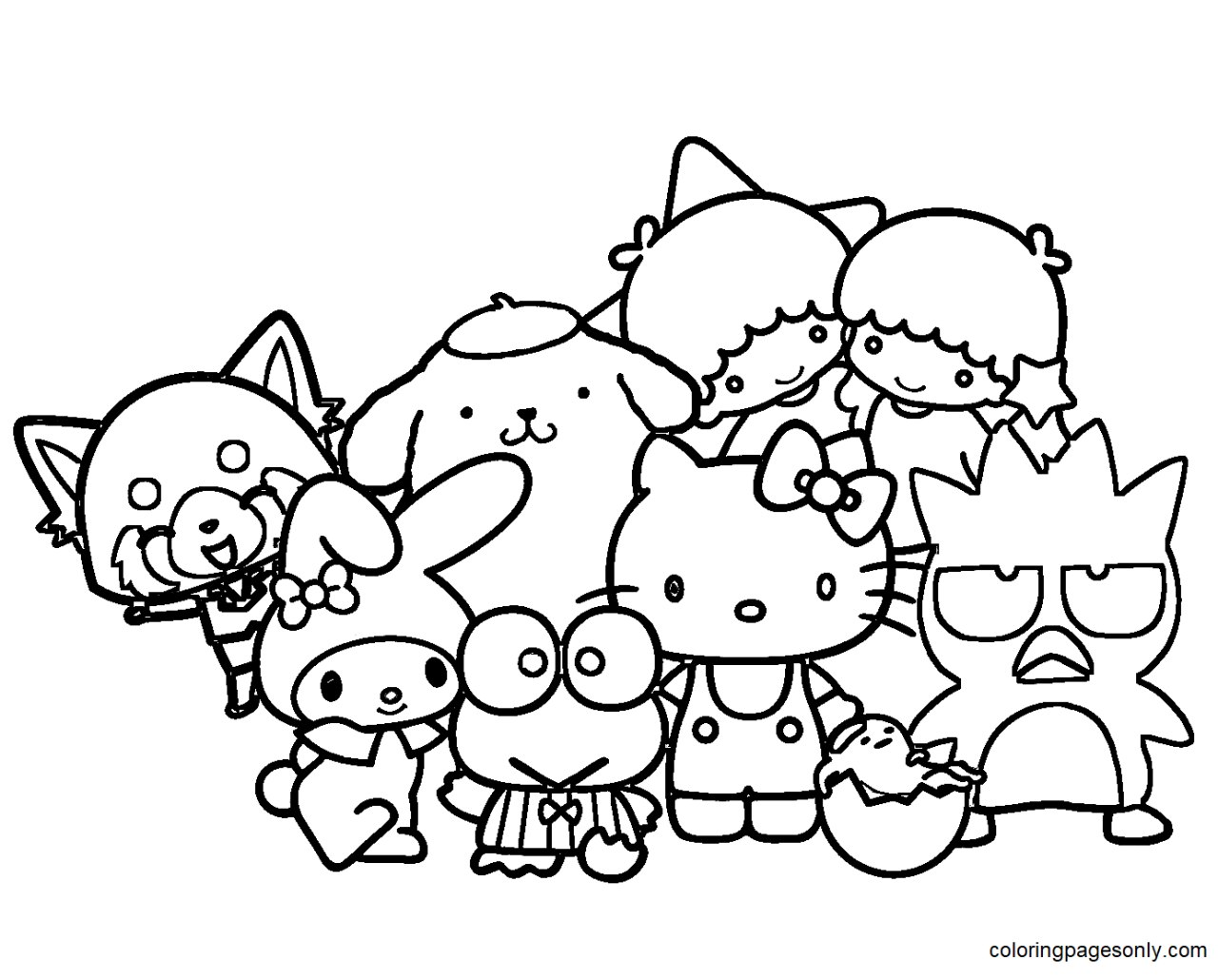 10 Fun 3D Hello Kitty and Friends Coloring Pages to Download