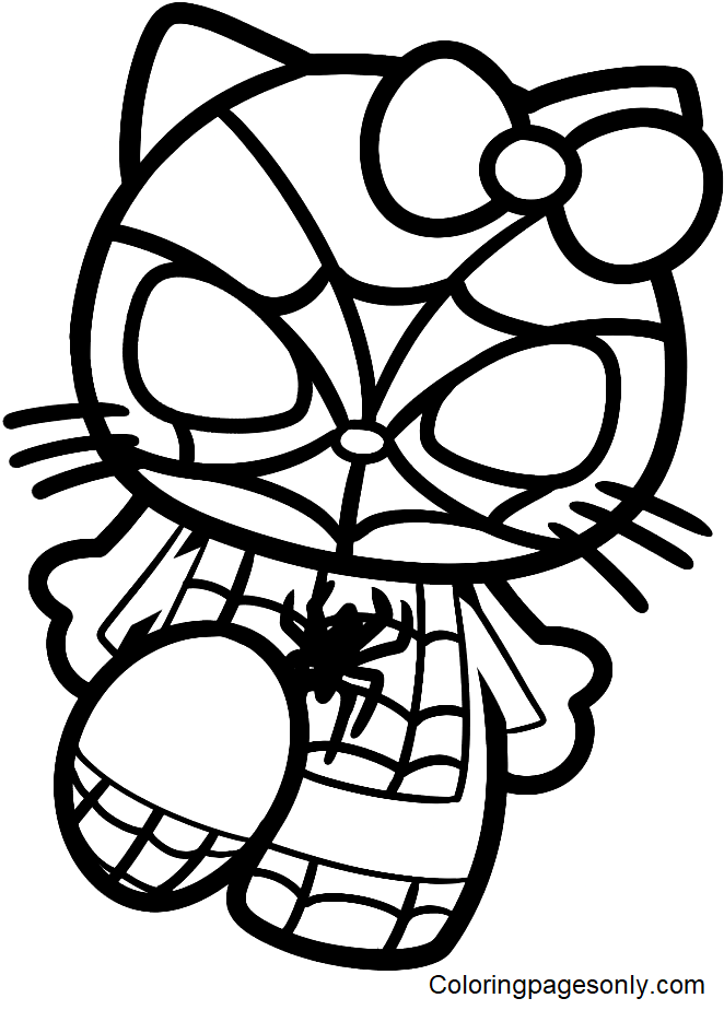 10 Spiderman and Hello Kitty Coloring Pages That Will Delight Your Little Ones