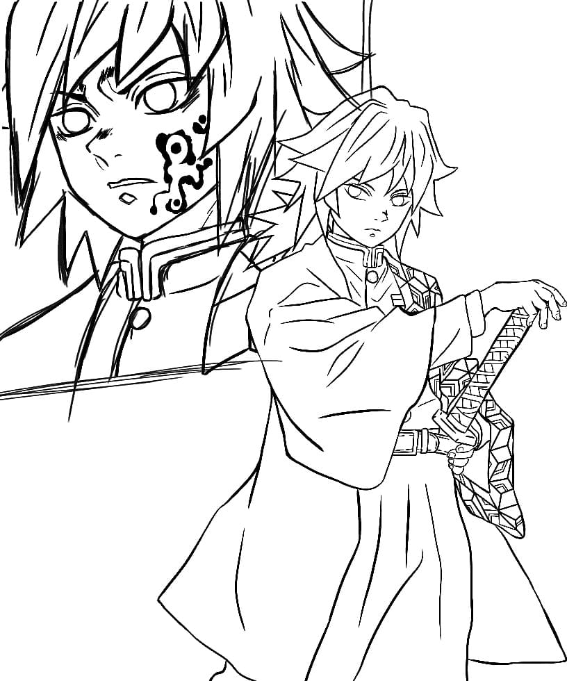 36+ Top Giyu Coloring Pages Colored