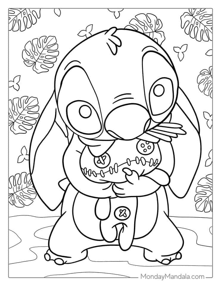 36+ Best of Stitch Coloring Pages Sheets Printables