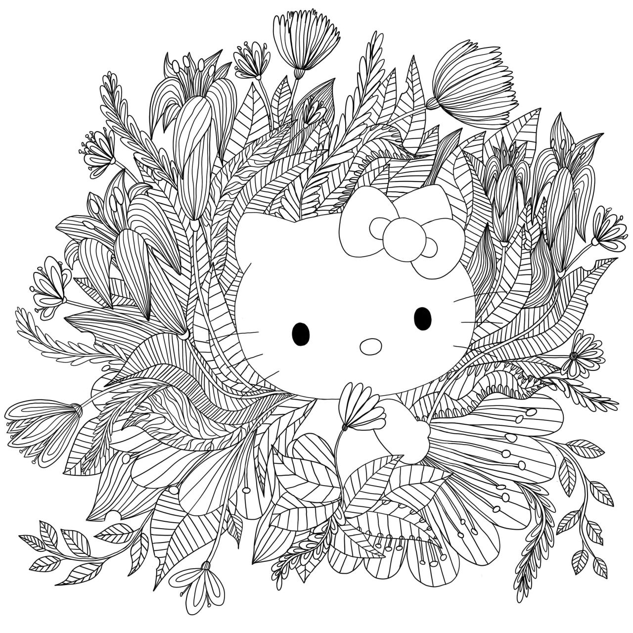 10 Detailed Hello Kitty Coloring Pages for Adult Fans: Unleash Your Inner Artistry