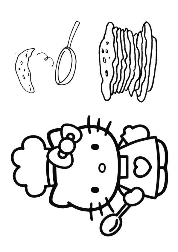 44+ Top Hello Kitty Coloring Pages Baking PDF Printable