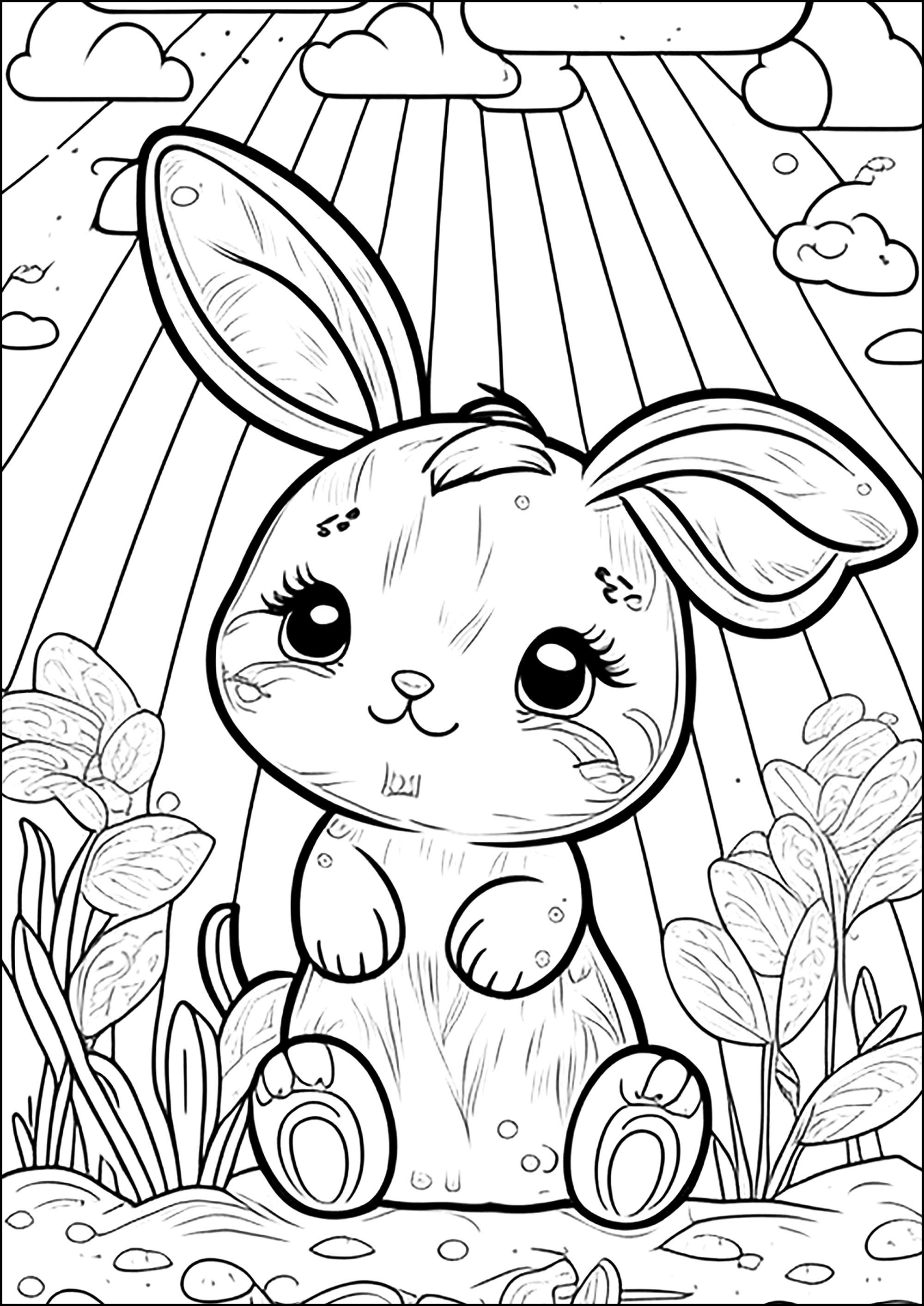 46+ Top Bunny Coloring Pages for Kids