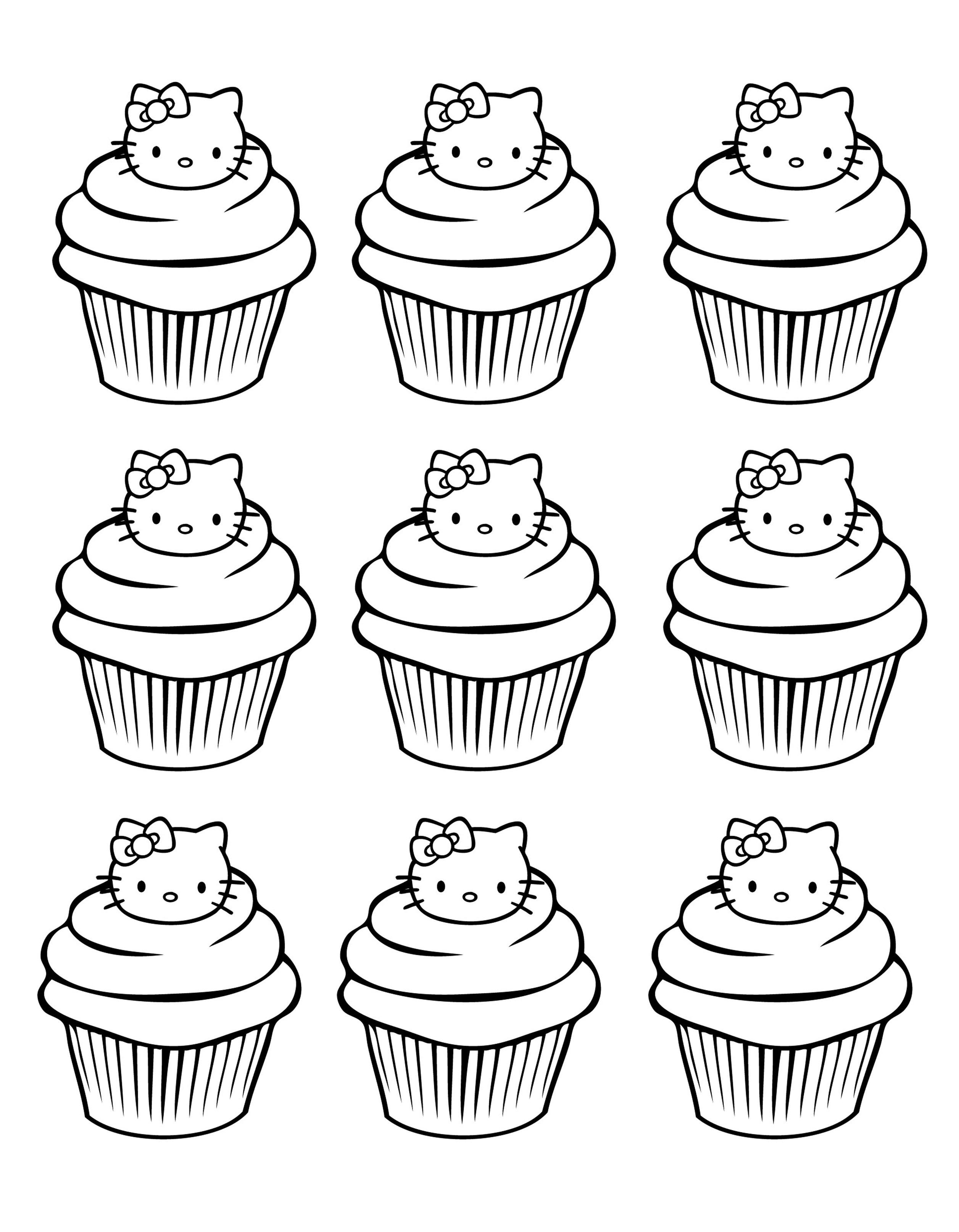 38+ Free Hello Kitty Coloring Pages Baking for Adult