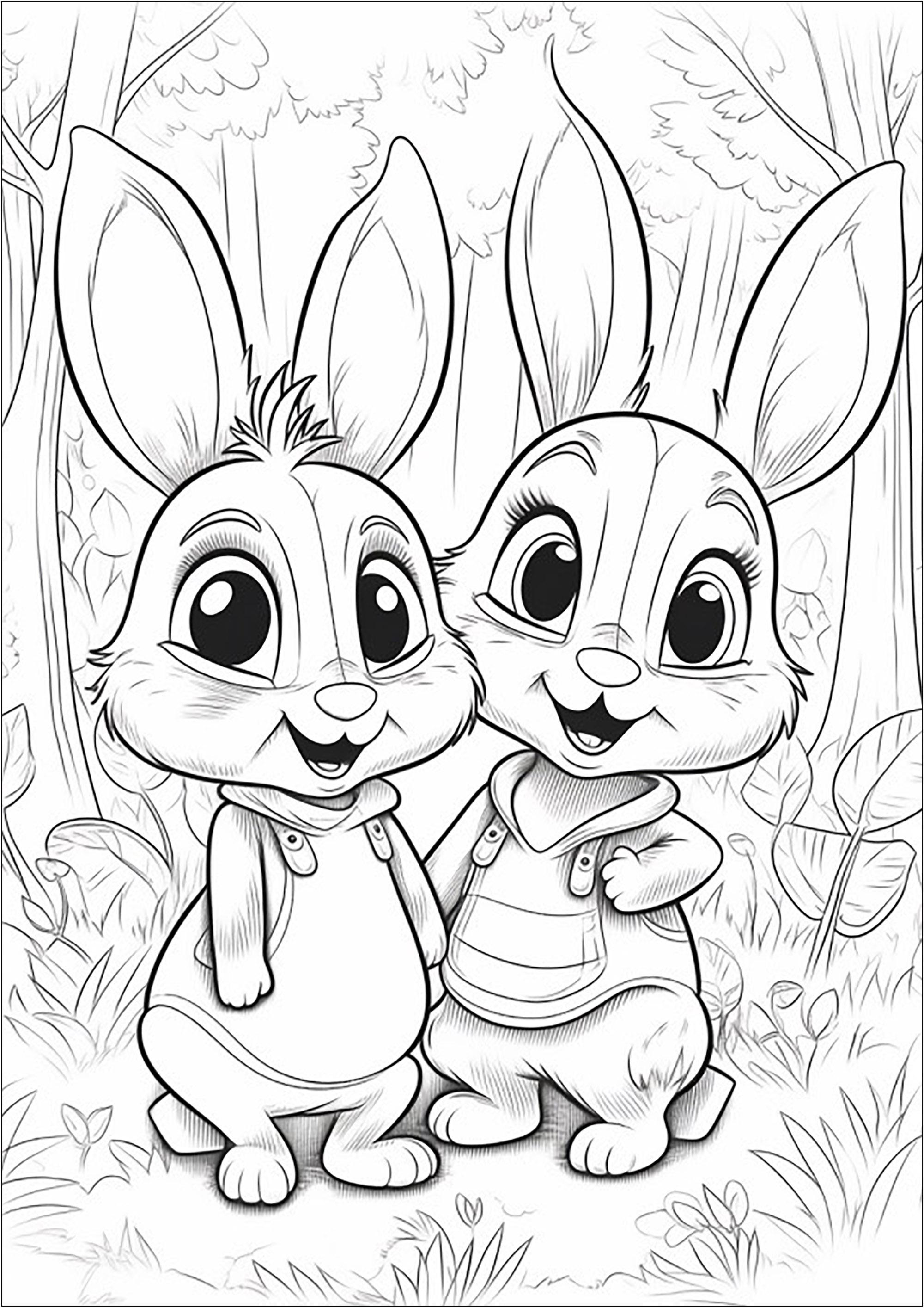 39+ Best of Bunny Coloring Pages Line Art